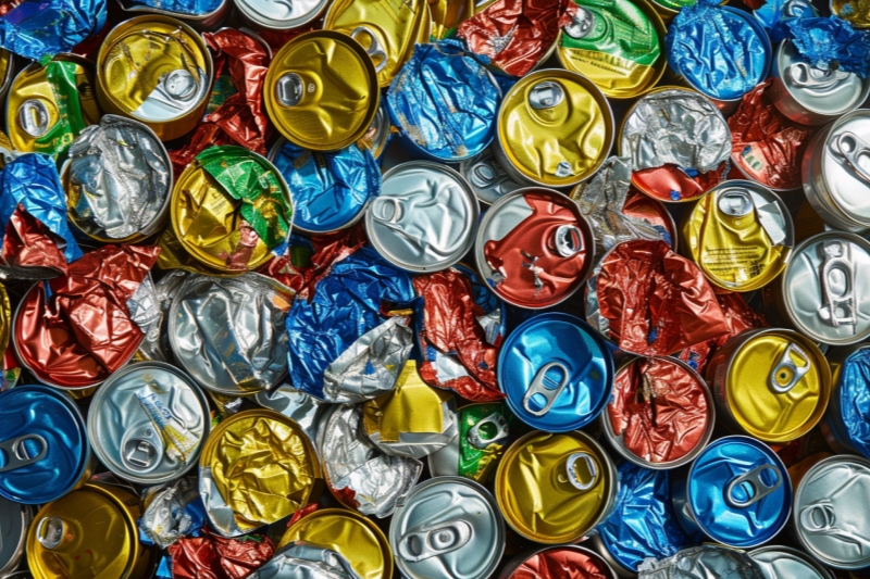 Waste aluminum cans can be used to produce and process into various products, such as auto parts, building materials, packaging boxes, and more